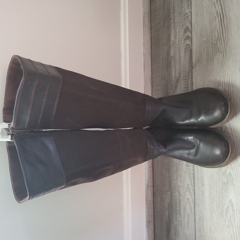 Timberland Brown Leather Knee High Boots